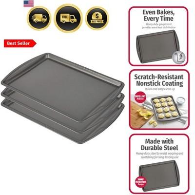 Everyday Nonstick Carbon Steel 13” x 9” Baking Sheet Set, 3 Pack – Standard-S...