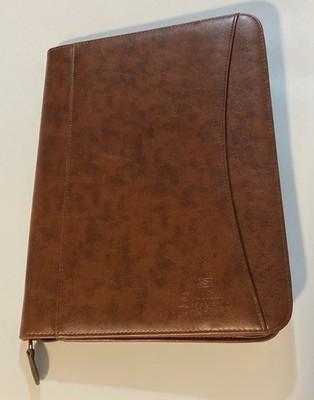 Executive Leather Writing Portfolio Presentation Folder Business Legal Case Zip
