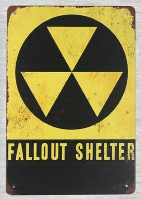 Fallout Shelter Nuclear Radiation Warning tin metal sign decor art