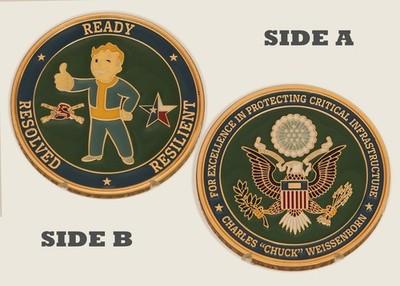 Fallout Vault Boy Critical Infrastructure Challenge Coin 1#16