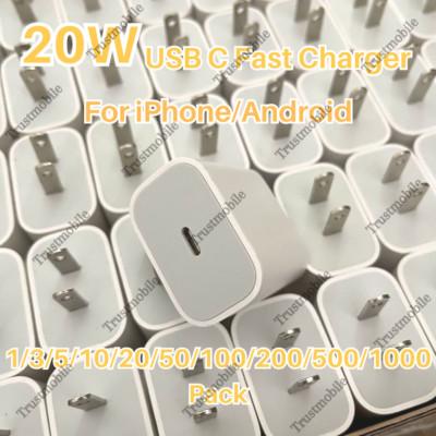 Fast Charger Power Adapter 20W USB-C Type C PD Block Lot For iPhone iPad Android