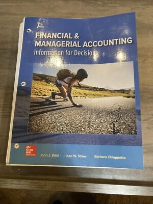 Financial & Managerial Accounting~ Information For Decisions 7th Edition NEW