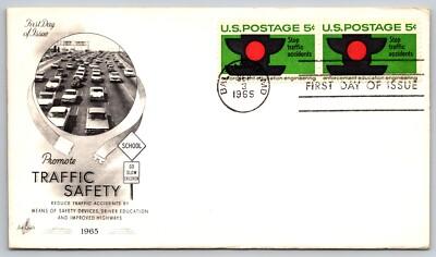First Day Cover Stop Traffic Accidents Traffic Safety First Day of Issue 1965