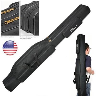 Fishing Rod Case - 2 Layers Fishing Pole Bag Portable Carry Storage Case 150CM