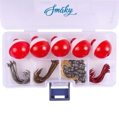 Fishing Tackle Kit Beginners Equipment 80 Pcs-Includes Fishing Hooks Bobbers Cir