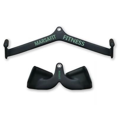 Fitness Rowing Pulley Cable Machine Attachment Handle Grips Lat Pull Down Bar