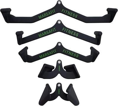 Fitness Rowing Pulley Cable Machine Attachments Handle Grips Lat Pull Down Bar