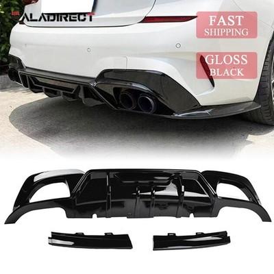 For BMW G20 3 Series 330i M Sport Rear Diffuser Gloss Black 2019-2022