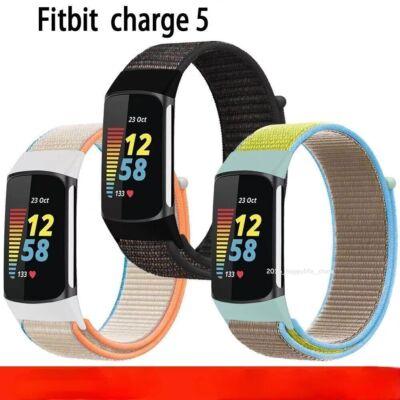 For Fitbit Charge 5 6 Replacement Soft Woven Nylon Watch Band Sport Wrist Strap