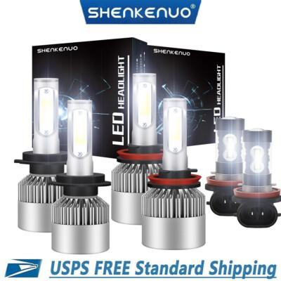 For Hyundai Santa Fe Sport 2013-2016 6x Combo LED Headlight Fog Light Bulbs Kit
