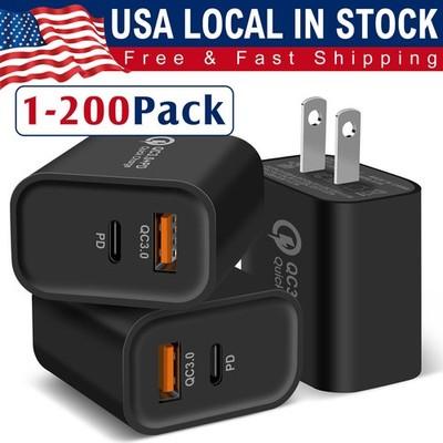 For iPhone17 16 PRO MAX 20W Fast Charger Block USB Type C Wall Power Adapter Lot
