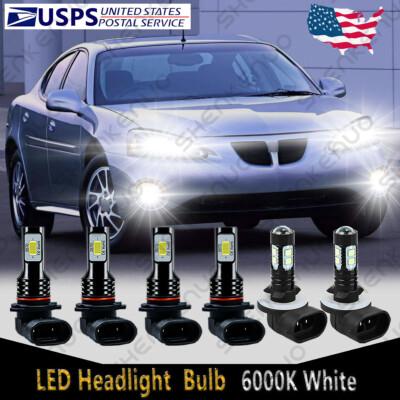 For Pontiac Grand Prix 2004-2008 Combo Front LED Headlight + Fog Light Bulbs HKB