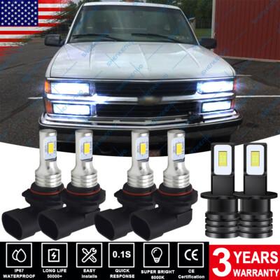 For Tahoe 1995-1999 - 6000K LED Headlight High/Low Fog Light Bulbs Kit