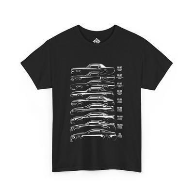 Ford Mustang Evolution T-Shirt | 1964–2015 Generations Muscle Car Tee