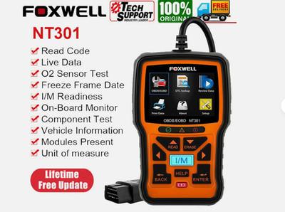 Foxwell NT301 OBD2 Scanner Code Reader Check Engine Fault Car Diagnostic Tool