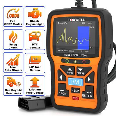 Foxwell NT301 OBDII OBD2 Automotive Scanner Code Reader Car Diagnostic Scan Tool