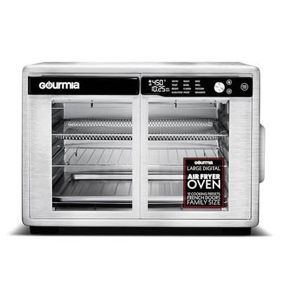 French Door Air Fryer Oven - 37 Qt Large Capacity Convection Toaster Silver
