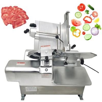 Frozen meat slicing machine 12.6" Blade Food Slicer 0-15mm Thick Adjustable110V