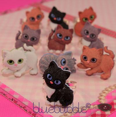 FUNKY PUSSY CAT RING SWEET ANIMAL KITSCH COOL PET FUN VINTAGE NOVELTY RETRO GIFT