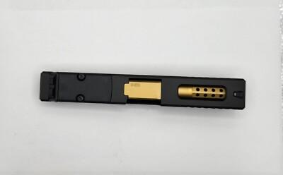 G19 Complete Slide - Ported Slide/Gold Barrel fits Glock 19 Gen 3