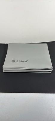 Gaiam Foldable Yoga Mat Super Compact Ultra Lightweight Gray 68x24