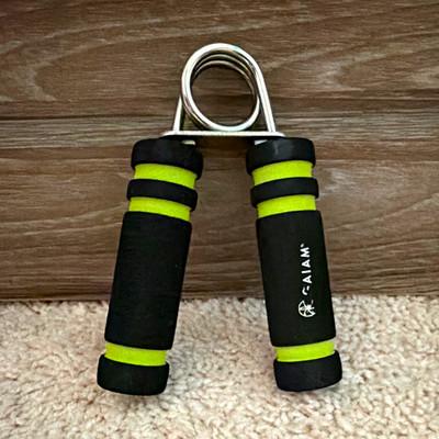 Gaiam Hand Grip Strengthener Gripper Foam Grips Coiled Spring Black/Green