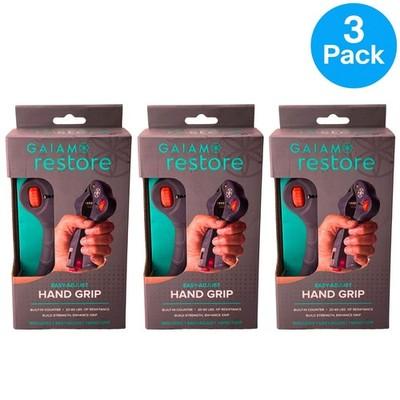 Gaiam Restore Adjustable Hand Grip Strengthener 3 Pack New
