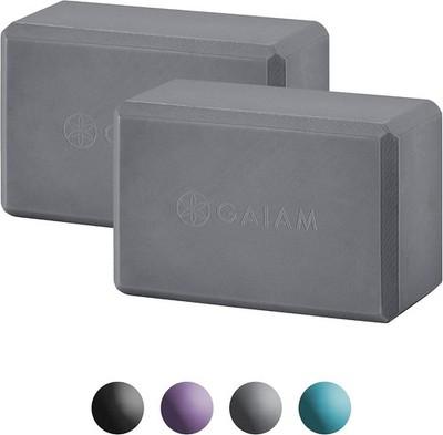 Gaiam Yoga Block 2-Pack - EVA Foam, Non-Slip, Beveled Edges