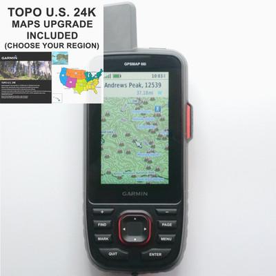 Garmin GPSMAP 66i w/ Maps Upgrade TOPO US 24K High Detail Trails Topographic