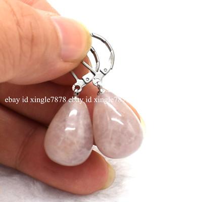 Genuine 14-19mm Multi-Color Natural Teardrop Gemstone Beads Dangle Earrings AAA+