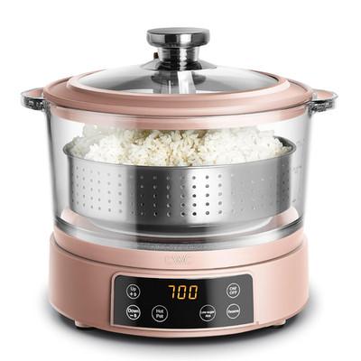 Glass Mini Low Carb Rice Cooker – Holds 2 Cups Raw/Makes 6 Cups Cooked with Auto