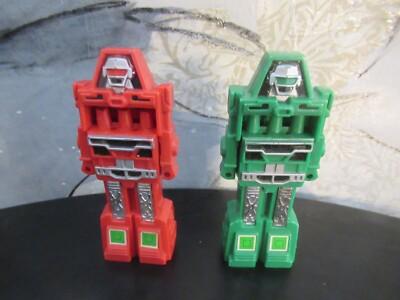 Gobots Bubbleman Bubble Pipe Green & RED Figures Tootsie Toy Tonka