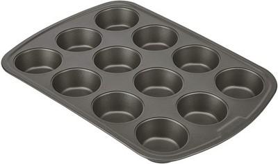 GoodCook Everyday Nonstick Steel Muffin Pan 12 cup Gray