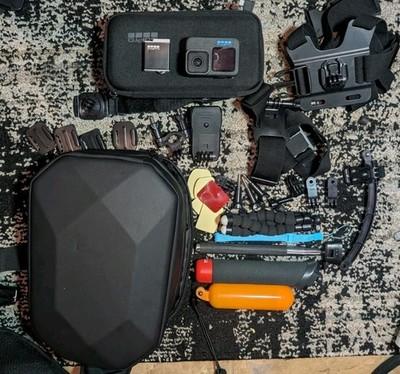 GoPro HERO11 Black Action Camera Accessory Bundle - Carbon Fiber Shoulder Bag