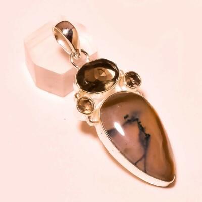 Gorgeous 925 Sterling Silver Multi Gemstone Handmade Pendant (variation listing)