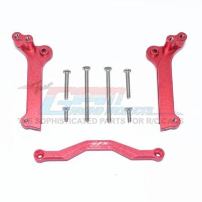 GPM Racing Aluminum Front Shock Mount (9Pcs) Set Red : Maxx