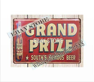 Grand Prize Beer Gulf Brewing Co Houston metal tin sign art discount