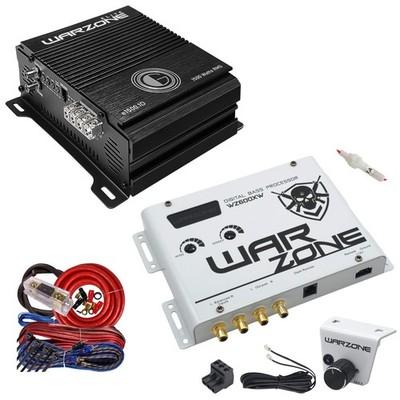 Gravity E1500.1D 1500W RMS Car Amplifier Bundle w/ WZ600XW Bass Processor & Kit