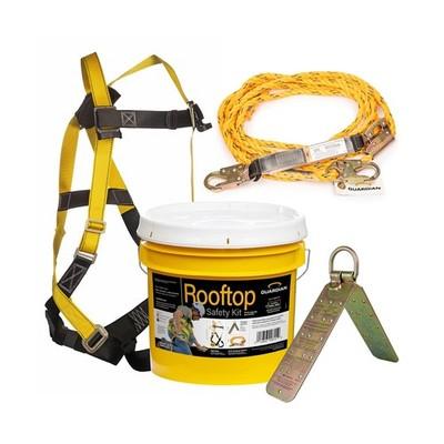 Guardian 00815 Rooftop Safety Kit - 50 ft Vertical Lifeline Assembly | Reusab...