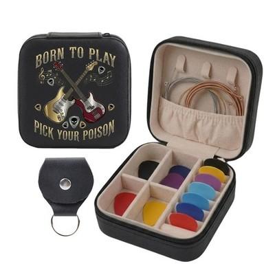 Guitar Pick Case Holder- Over 30 Picks, Pick Storage Keychain | Portable Acce...