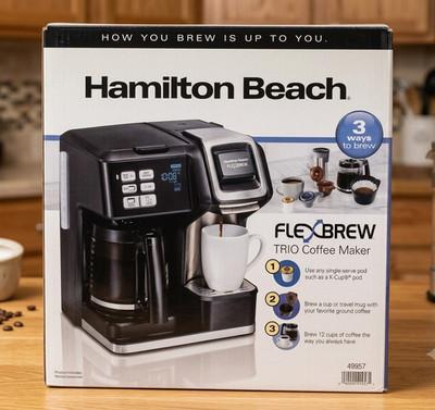 Hamilton Beach FlexBrew Trio Coffee Maker K-Cup & Ground 12-Cup Black/Silver