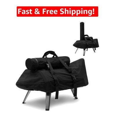 Heavy-Duty Black Cover for Ooni Karu 12/2 Pizza Oven with Bonus Chimney Bag