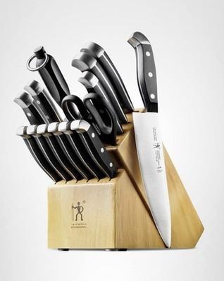 HENCKELS Premium Quality 15-Piece Knife Set with Block, Razor-Sharp