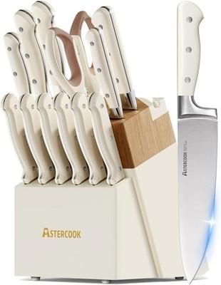 HENCKELS Statement Premium Quality 15-Piece Set with Block Natural Razor-Sharp