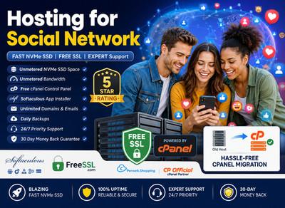 Hosting for Social Network - 🌐Unlimited Fast SSD | SSL | Support | $14.99/Year!