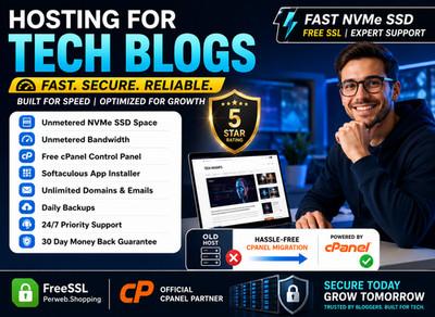 Hosting for Tech Blogs – 💻 Unlimited SSD | Free SSL | 24/7 Support – $15.99/Yr