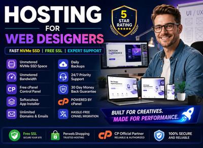 Hosting for Web Designers - 🎨Unlimited SSD + SSL + 24/7 Support | $14.99/Year!