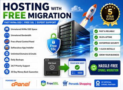 Hosting with Free Migration - 🚀 Unlimited SSD, SSL, cPanel & Emails – $15.99/Yr