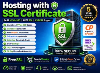 Hosting with SSL Certificate – 🔒 Unlimited Space, Instant Setup | Just$14.99/Yr