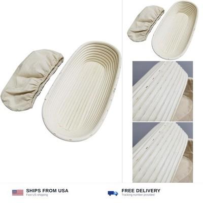 i-lan 14" Large Oval Sourdough Proofing Basket, Natural Rattan Banneton for A...